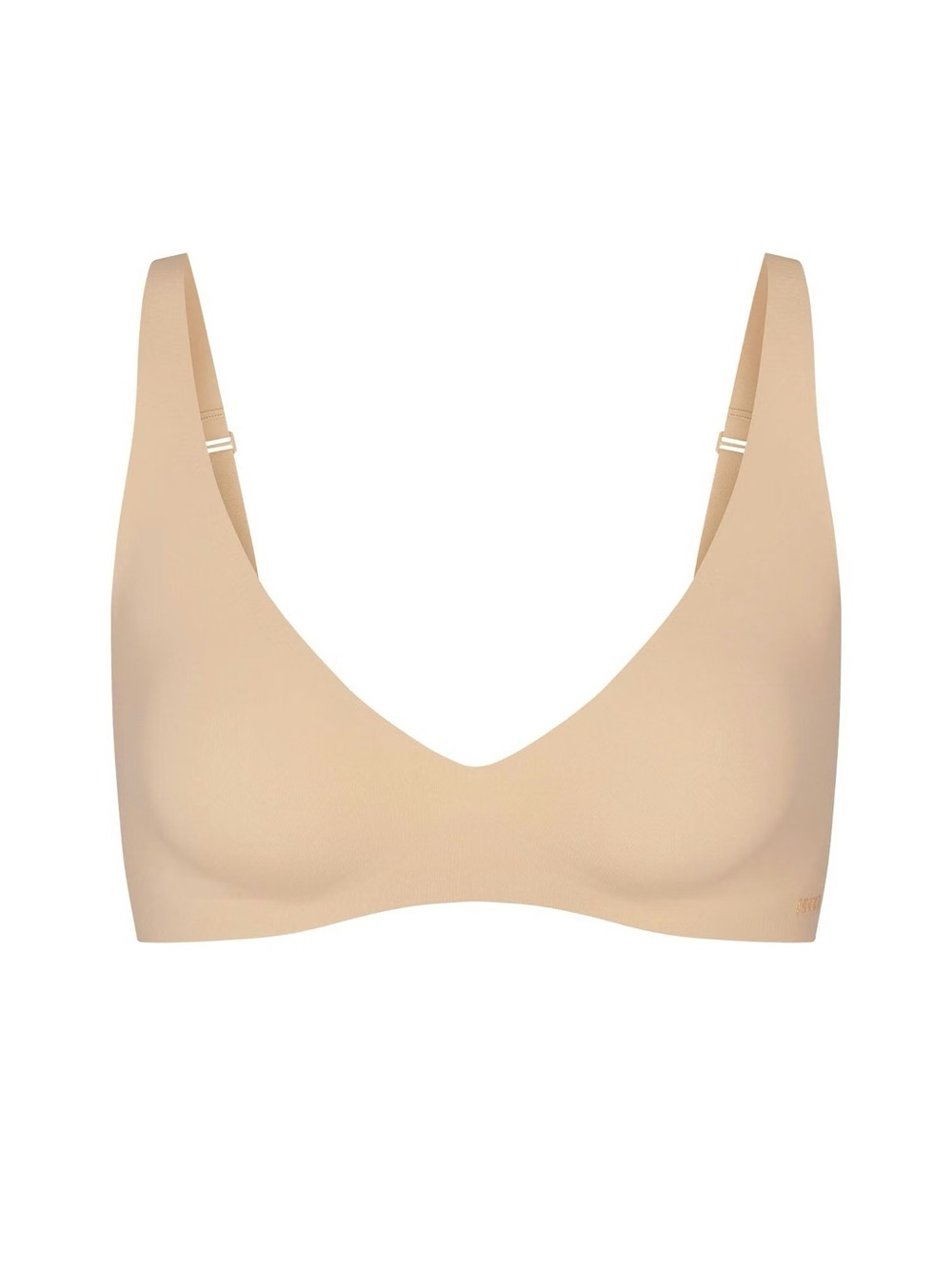 SKIMS Beige V-Neck Wireless Seamless Bra EUC - Picture 1 of 6